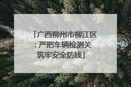 广西柳州市柳江区：严把车辆检测关 筑牢安全防线
