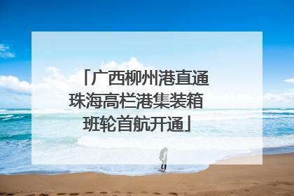 广西柳州港直通珠海高栏港集装箱班轮首航开通