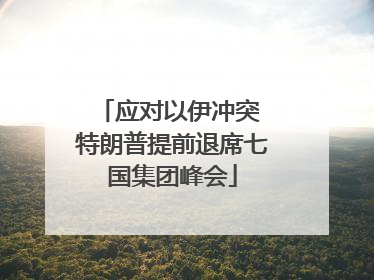 应对以伊冲突 特朗普提前退席七国集团峰会