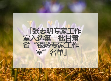 张志明专家工作室入选第一批甘肃省“银龄专家工作室”名单