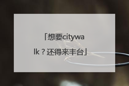 想要citywalk？还得来丰台