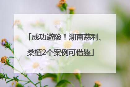 成功避险！湖南慈利、桑植2个案例可借鉴
