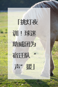 挑灯夜训！球迷助威团为宿迁队“声”援