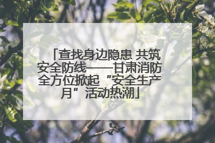 查找身边隐患 共筑安全防线——甘肃消防全方位掀起“安全生产月”活动热潮