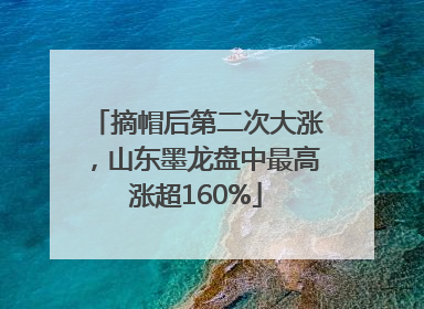 摘帽后第二次大涨，山东墨龙盘中最高涨超160%