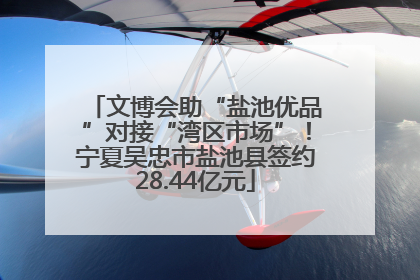 文博会助“盐池优品”对接“湾区市场”！宁夏吴忠市盐池县签约28.44亿元