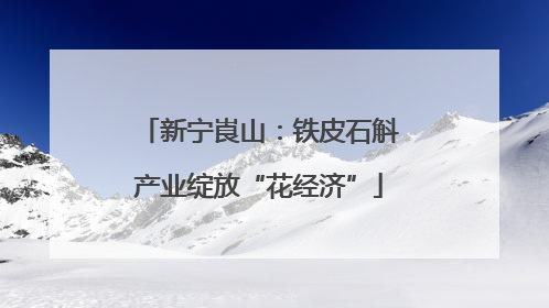 新宁崀山：铁皮石斛产业绽放“花经济”