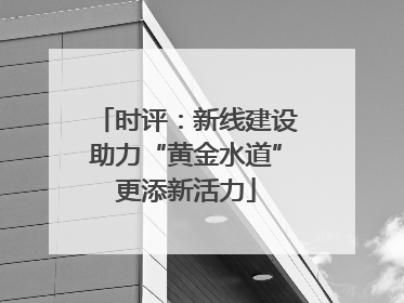 时评：新线建设助力“黄金水道”更添新活力