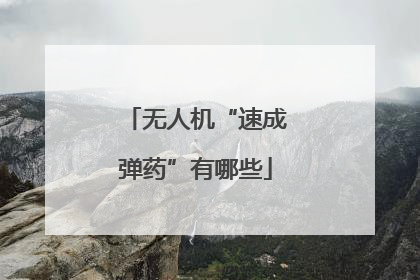 无人机“速成弹药”有哪些
