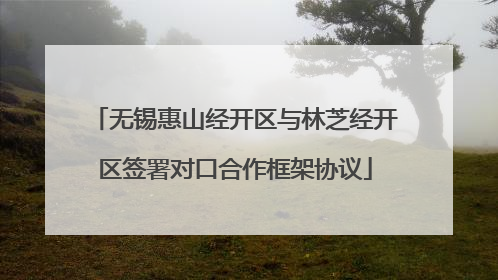 无锡惠山经开区与林芝经开区签署对口合作框架协议
