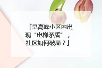 早高峰小区内出现“电梯矛盾”，社区如何破局？