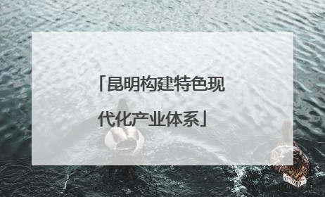 昆明构建特色现代化产业体系