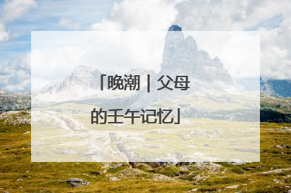 晚潮｜父母的壬午记忆