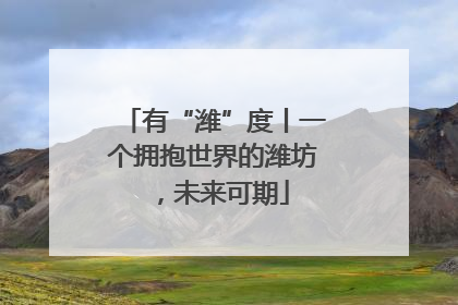 有“潍”度丨一个拥抱世界的潍坊，未来可期