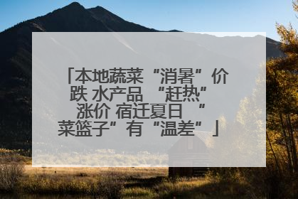 本地蔬菜“消暑”价跌 水产品 “赶热” 涨价 宿迁夏日 “菜篮子”有“温差”