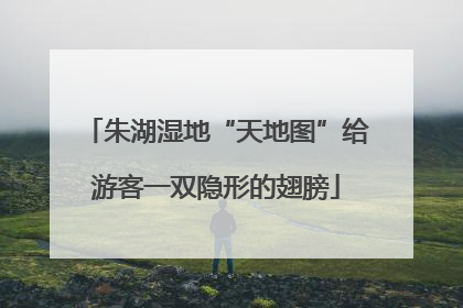 朱湖湿地“天地图”给游客一双隐形的翅膀