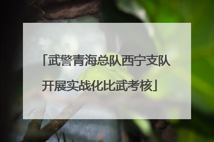武警青海总队西宁支队开展实战化比武考核
