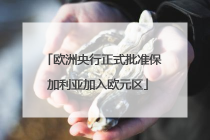 欧洲央行正式批准保加利亚加入欧元区