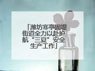 潍坊寒亭固堤街道全力以赴护航“三夏”安全生产工作