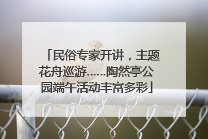 民俗专家开讲，主题花舟巡游……陶然亭公园端午活动丰富多彩