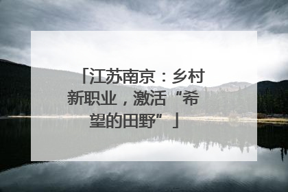 江苏南京：乡村新职业，激活“希望的田野”