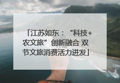 江苏如东：“科技+农文旅”创新融合 双节文旅消费活力迸发