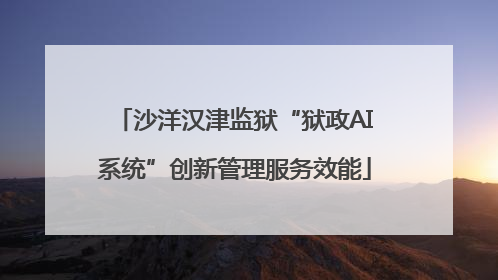 沙洋汉津监狱“狱政AI系统”创新管理服务效能