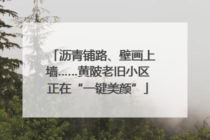 沥青铺路、壁画上墙……黄陂老旧小区正在“一键美颜”
