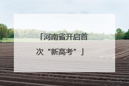 河南省开启首次“新高考”