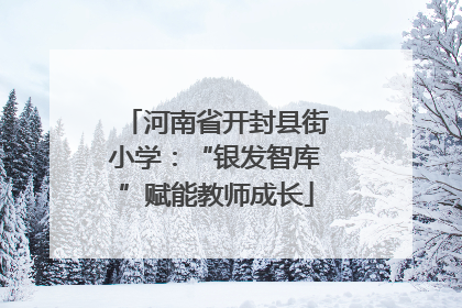 河南省开封县街小学：“银发智库”赋能教师成长