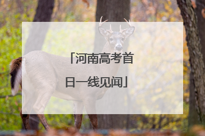 河南高考首日一线见闻