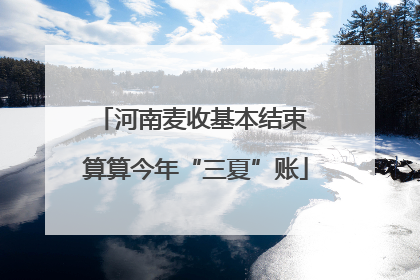 河南麦收基本结束 算算今年“三夏”账