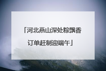 河北燕山深处粽飘香 订单赶制迎端午