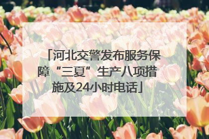 河北交警发布服务保障“三夏”生产八项措施及24小时电话