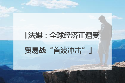 法媒：全球经济正遭受贸易战“首波冲击”