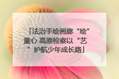 法治手绘画廊“绘”童心 高原检察以“艺”护航少年成长路