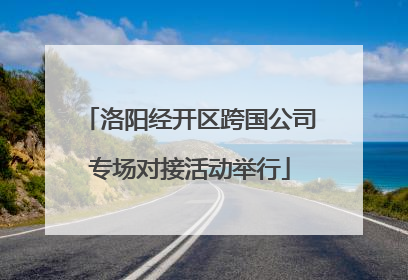 洛阳经开区跨国公司专场对接活动举行