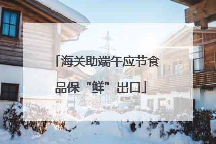 海关助端午应节食品保“鲜”出口