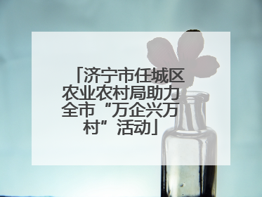 济宁市任城区农业农村局助力全市“万企兴万村”活动