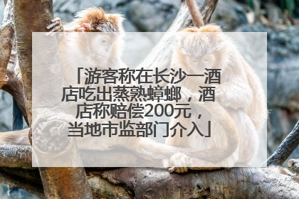 游客称在长沙一酒店吃出蒸熟蟑螂，酒店称赔偿200元，当地市监部门介入