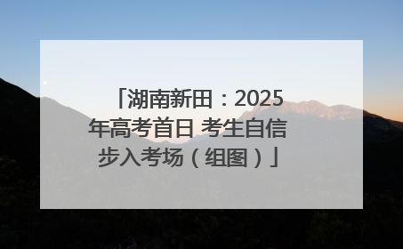 湖南新田：2025年高考首日 考生自信步入考场（组图）