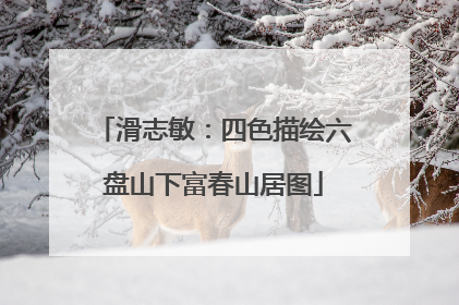 滑志敏：四色描绘六盘山下富春山居图