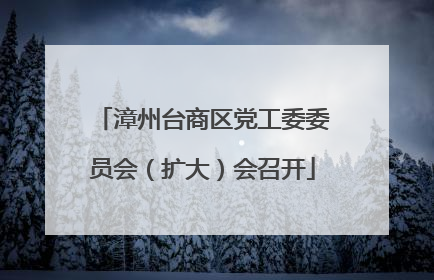 漳州台商区党工委委员会（扩大）会召开