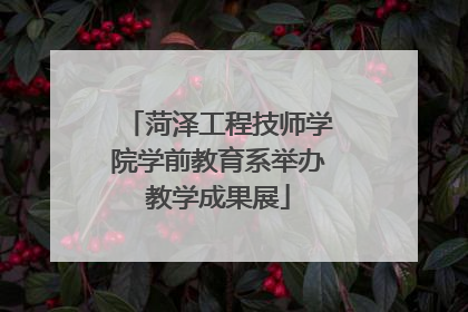 菏泽工程技师学院学前教育系举办教学成果展