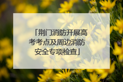 荆门消防开展高考考点及周边消防安全专项检查