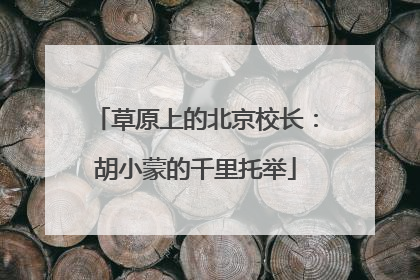 草原上的北京校长：胡小蒙的千里托举