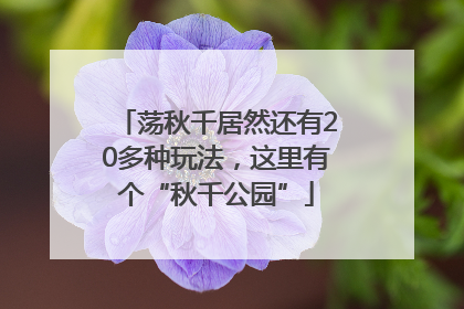 荡秋千居然还有20多种玩法，这里有个“秋千公园”