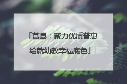 莒县：聚力优质普惠 绘就幼教幸福底色