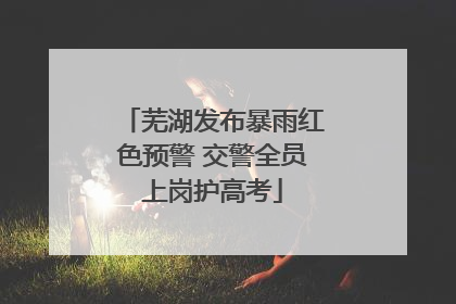 芜湖发布暴雨红色预警 交警全员上岗护高考