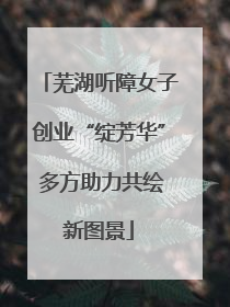 芜湖听障女子创业“绽芳华” 多方助力共绘新图景